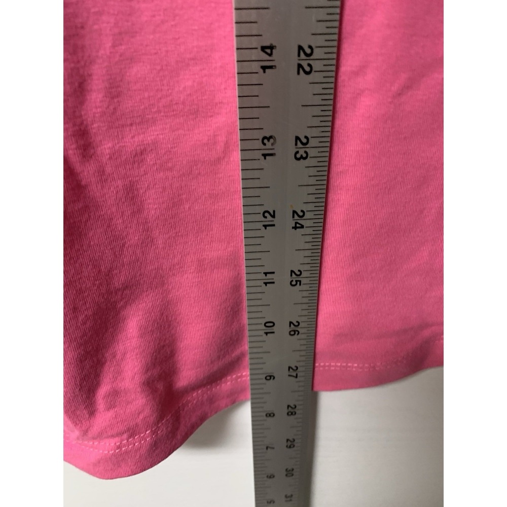 Belle Kim Gravel Cotton Stretch Embroidered Bling Top Pink Large NEW - Picture 11 of 13